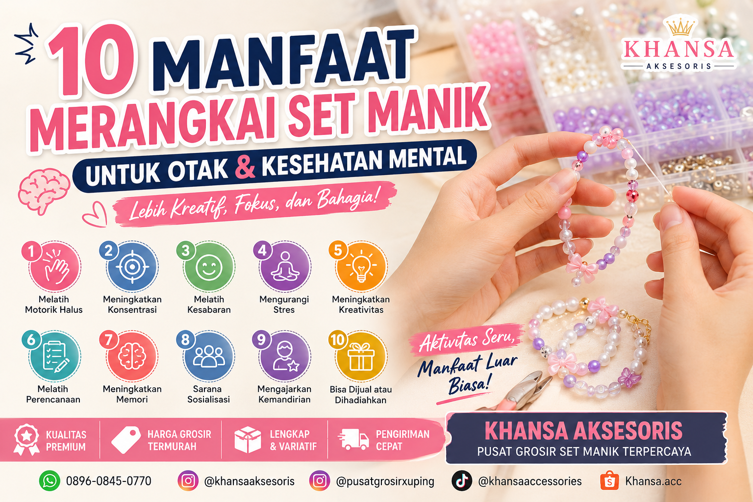 Manfaat Merangkai Set Manik untuk Otak: Lebih dari Sekadar Hobi Kreatif